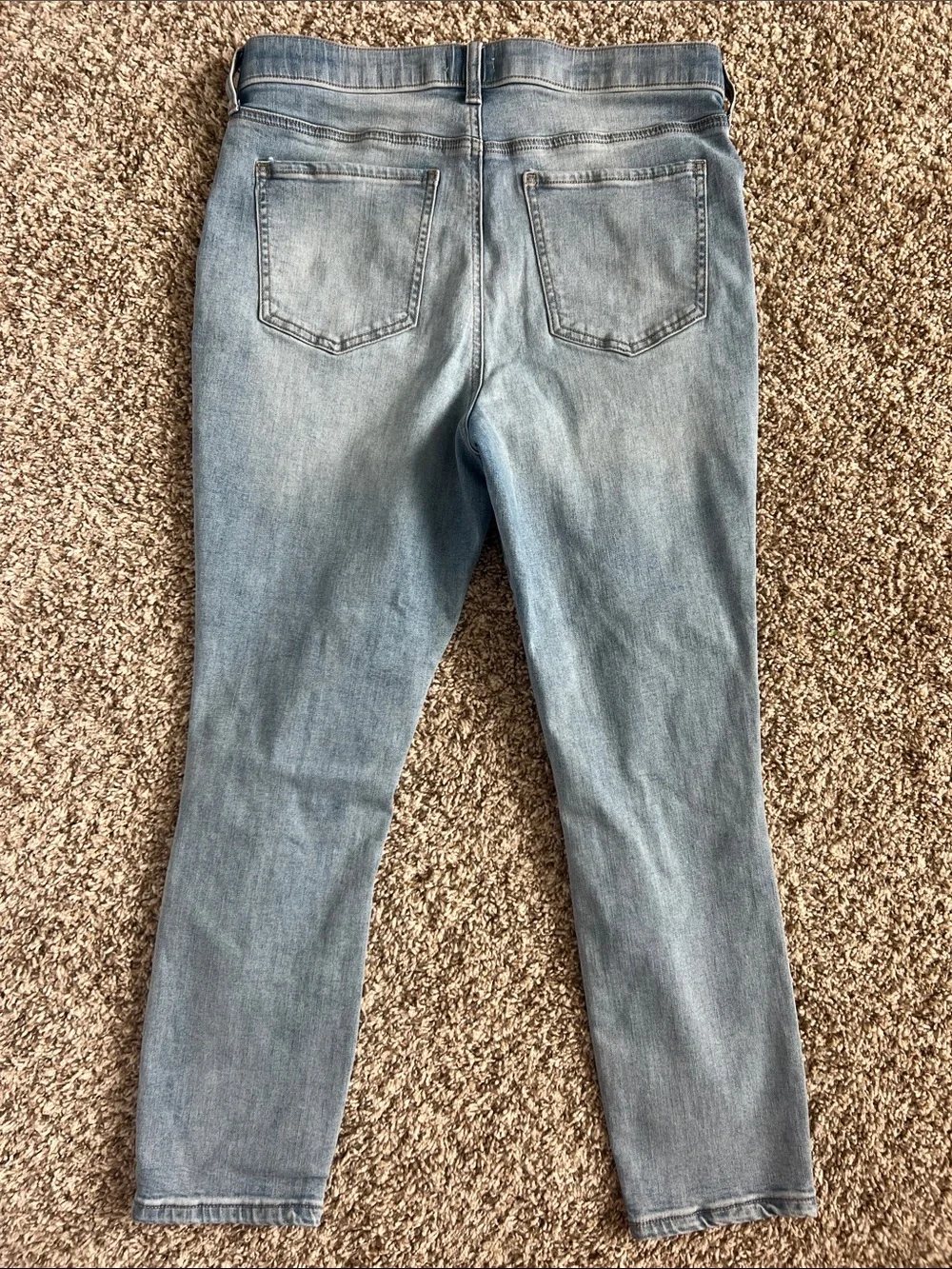Wonderly Hi-Rise Skinny Crop Distressed Skinny Jeans Size 10R
